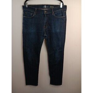 7 for all mankind slimmy jeans 36x32 Cotton Spandex Blue